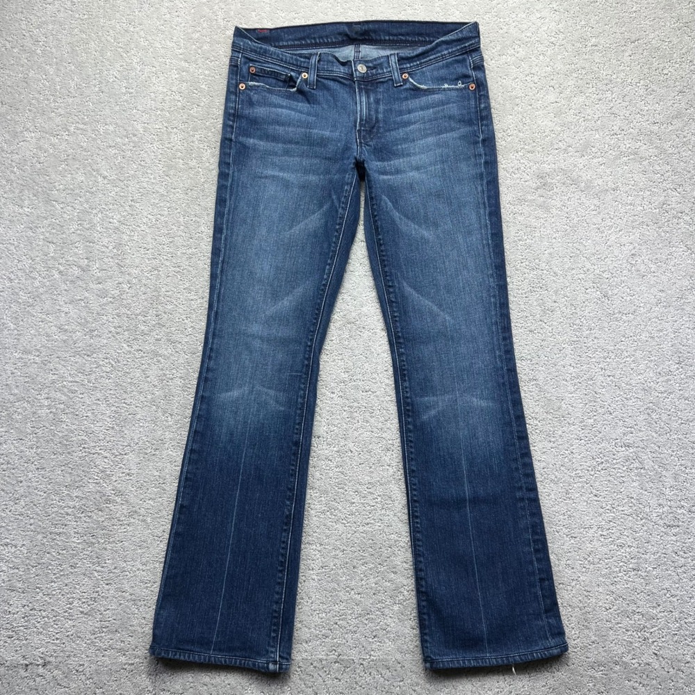 VINTAGE 7 For All Mankind Jeans Womens 31 Mia Blue‎ Denim Low Rise Bootcut MIA